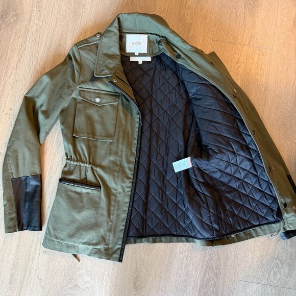 MAJE Military Style Khaki Green Jacket - Size S - Picture 5 of 10